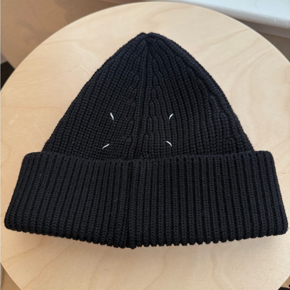 Maison Margiela Black Wool Beanie